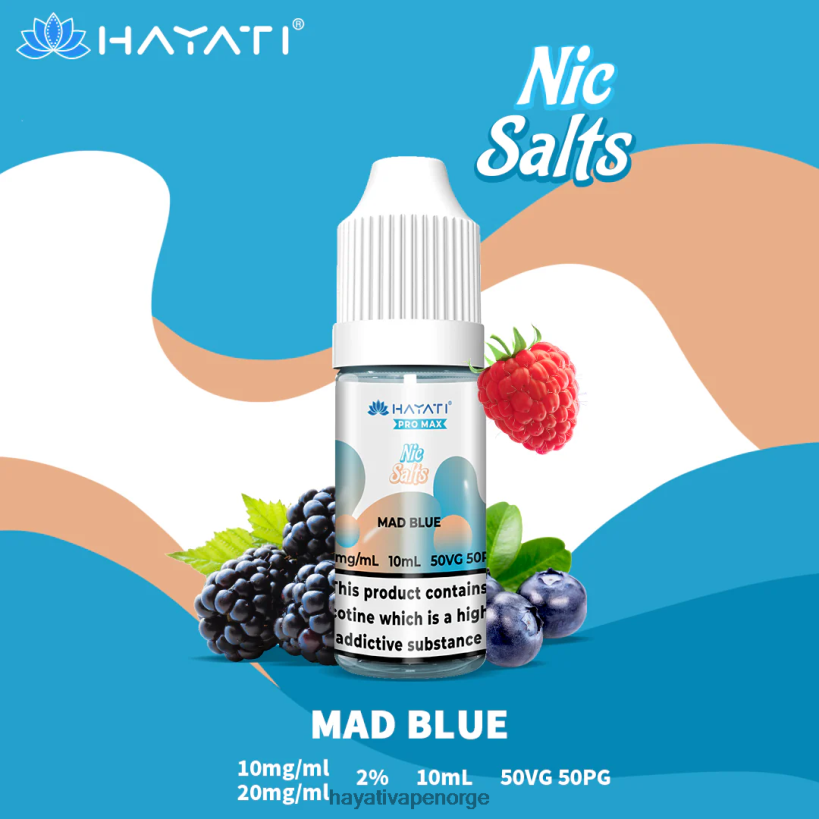 Hayati Pro Max fine salter HB4400243 gal blå Hayati vape norge