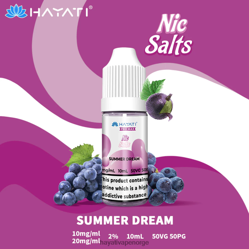 Hayati Pro Max fine salter HB4400246 sommerdrøm Hayati vape review