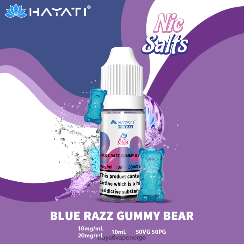 Hayati Pro Max fine salter HB4400247 blå razz gummibjørn Hayati flavours norge