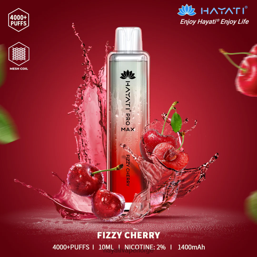 Hayati Pro Max engangs HB4400103 brusende kirsebær Hayati vape norge