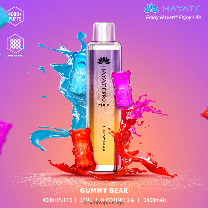 Hayati Pro Max engangs HB4400105 gummibjørn Hayati vape near me