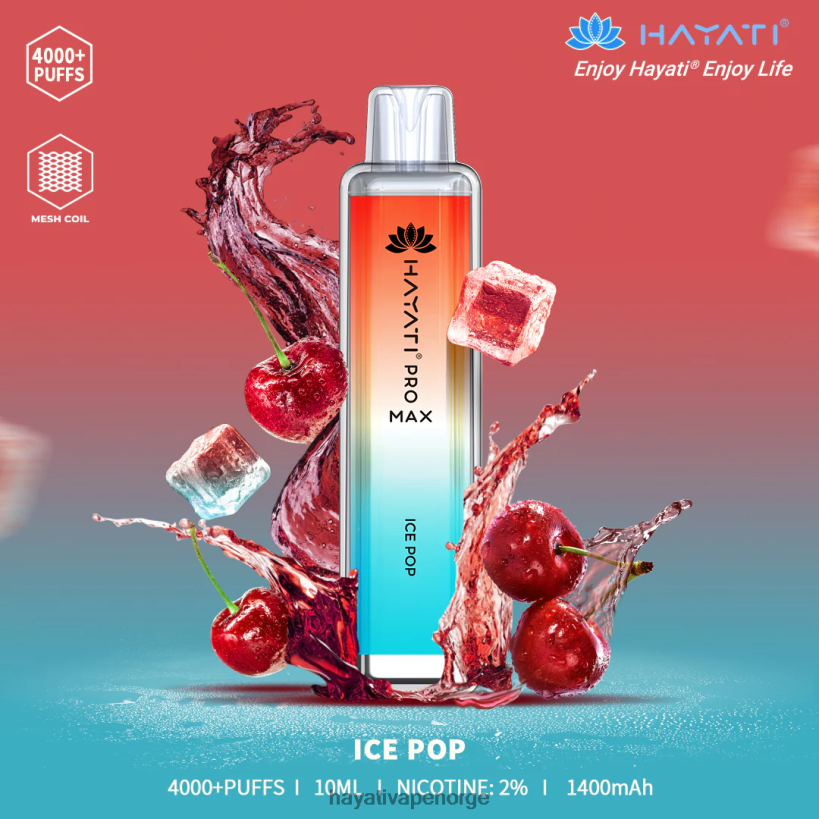 Hayati Pro Max engangs HB4400107 ispinne Hayati flavours norge