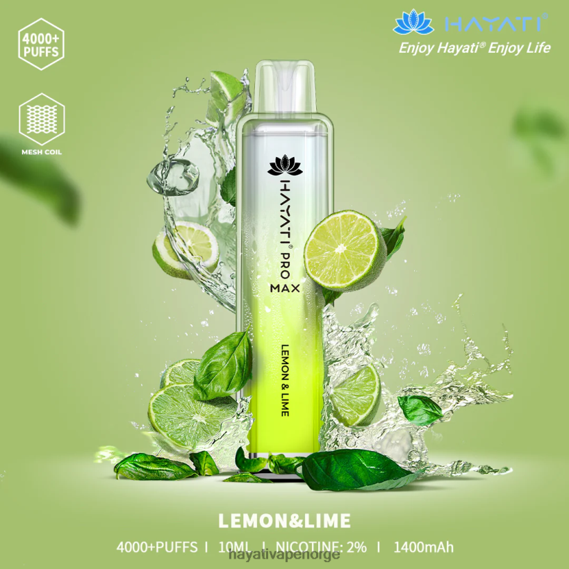 Hayati Pro Max engangs HB4400109 sitron lime Hayati flavour vapes
