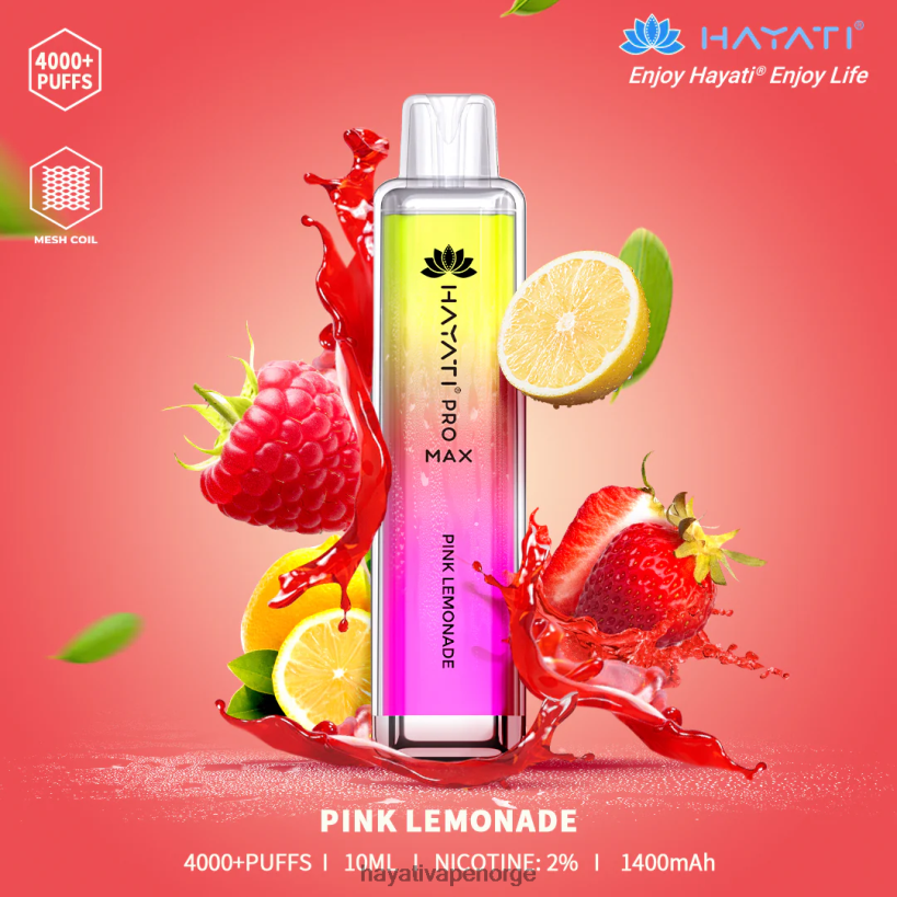 Hayati Pro Max engangs HB4400115 rosa limonade Hayati vape near me