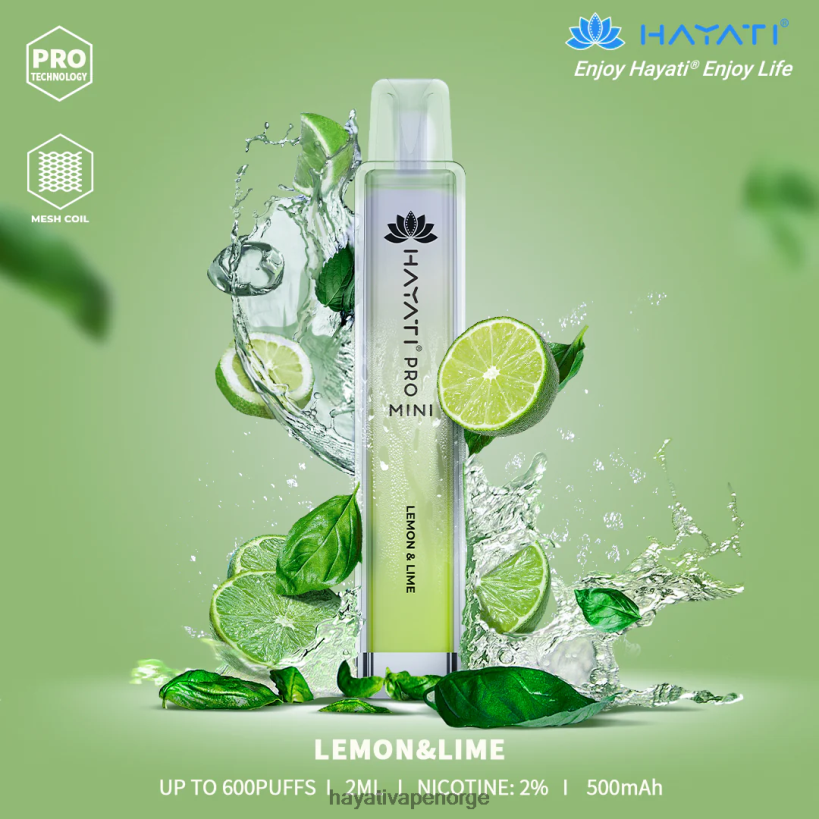 Hayati Pro Mini engangs HB440014 sitron lime Hayati vape flavours