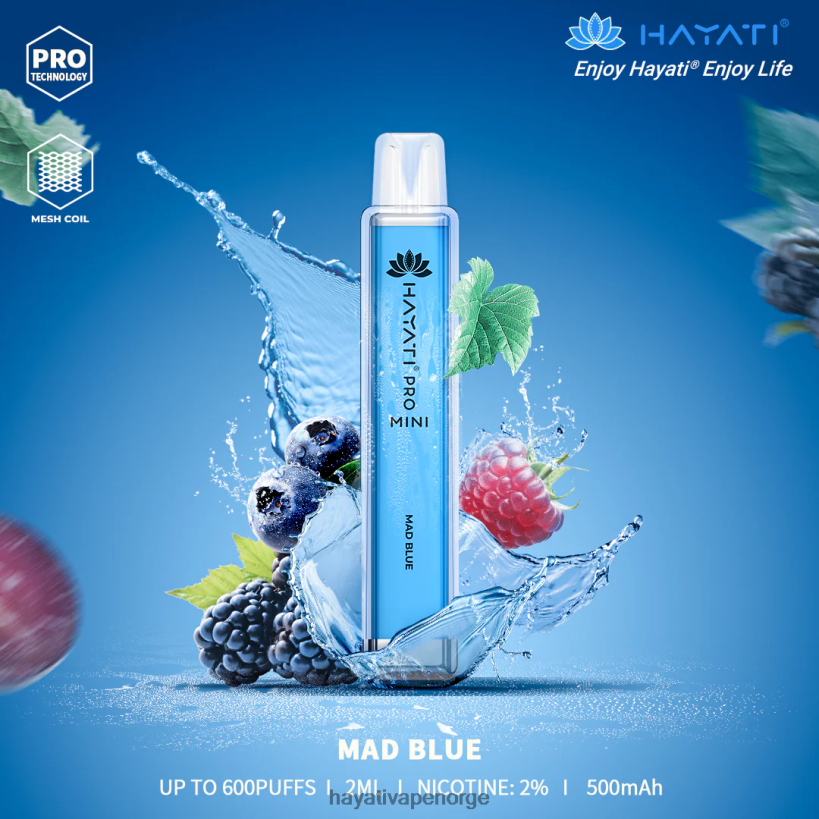 Hayati Pro Mini engangs HB440015 gal blå Hayati vape near me