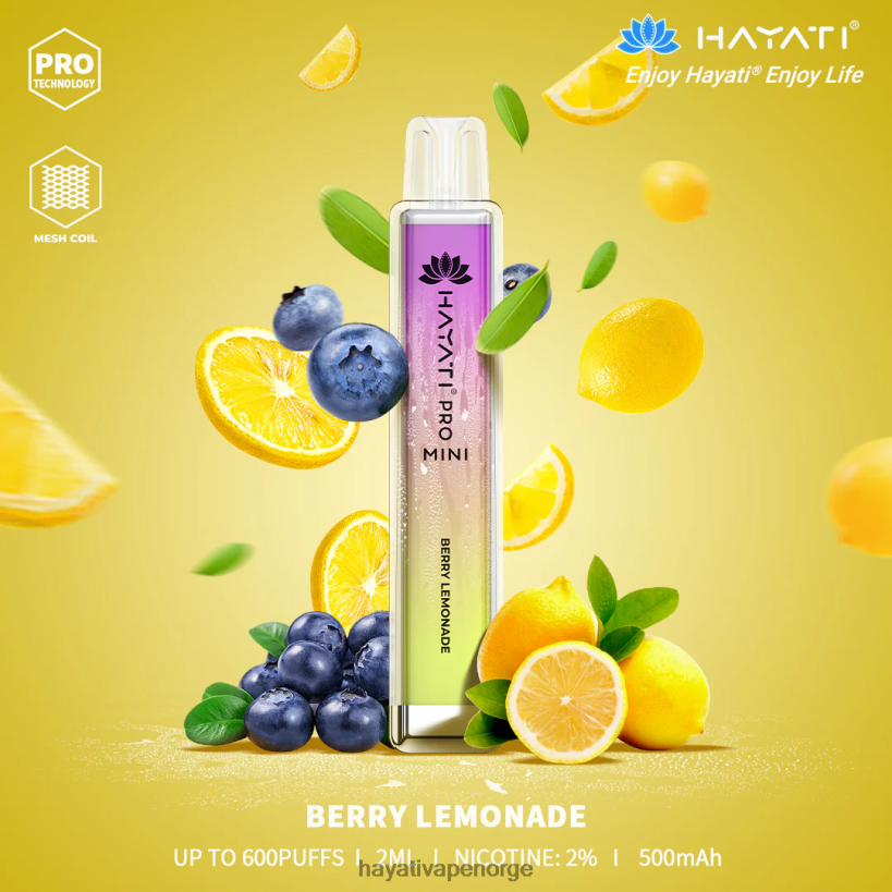 Hayati Pro Mini engangs HB44002 bærlimonade Hayati oslo