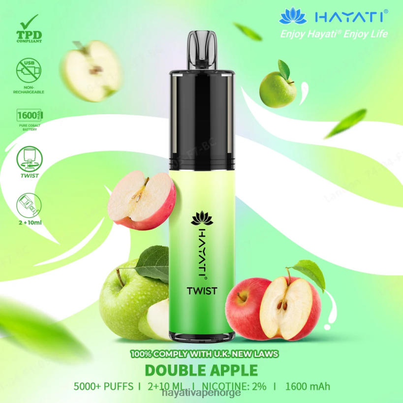 Hayati Twist engangs HB440068 dobbelt eple Hayati flavour list