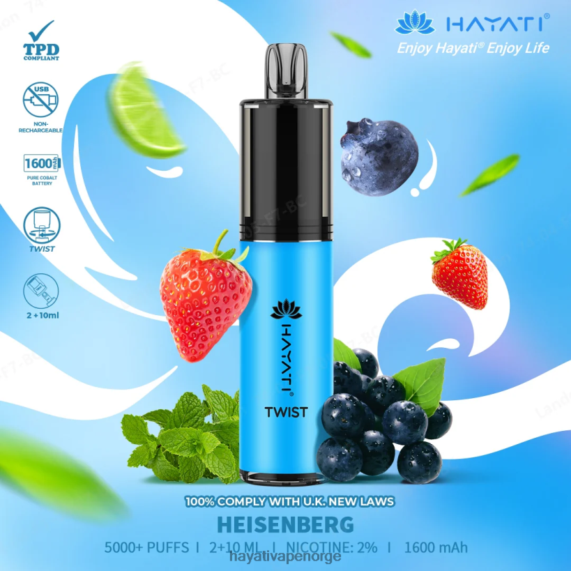 Hayati Twist engangs HB440071 heisenberg Hayati norge
