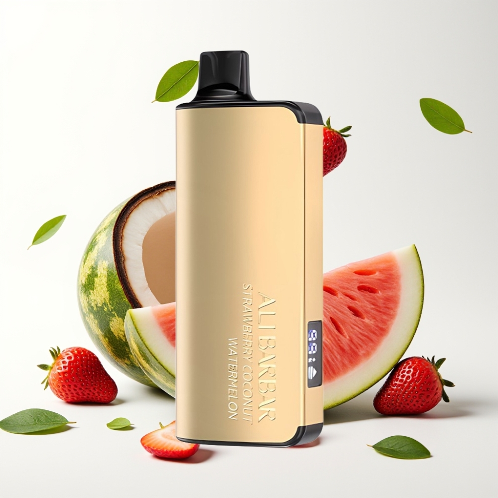 Alibarbar Ingot 9000 Puffs 22ml 2350mAh Jordbær Kokos Vannmelon