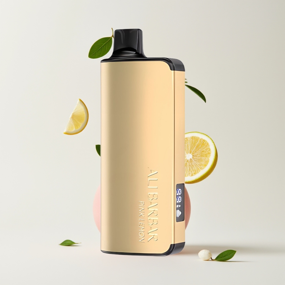 Alibarbar Ingot 9000 Puffs 22ml 2350mAh LED Rosa Sitron