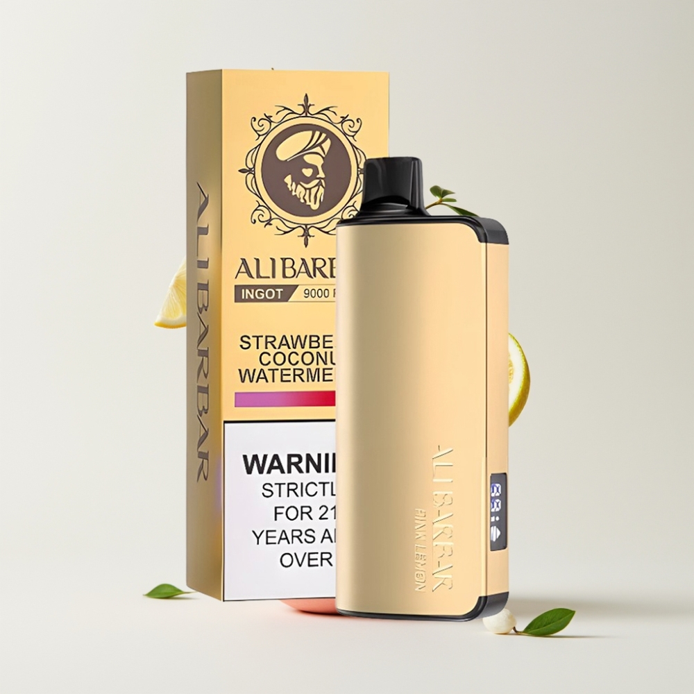 Alibarbar Ingot 9000 Puffs 22ml 2350mAh LED Rosa Sitron