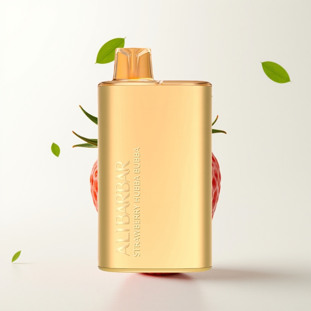 Alibarbar Rich 8000 Puffs Engangsdamper med Jordbær Hubba Bubba 20ml 2000mAh