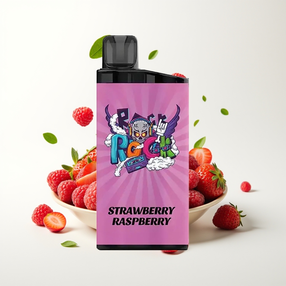 IGET Bar 3500 Puffs Jordbær Bringebær 1.2 Ohm Mesh 1400 mAh PC+ALU