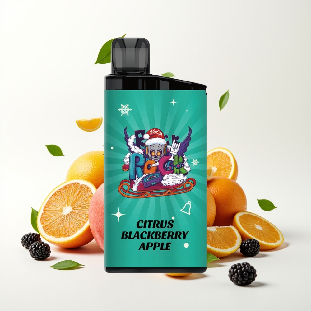 IGET Bar 3500 Puffs Sitron Bjørnebær Eple 1400 mAh Mesh Coil PC+ALU