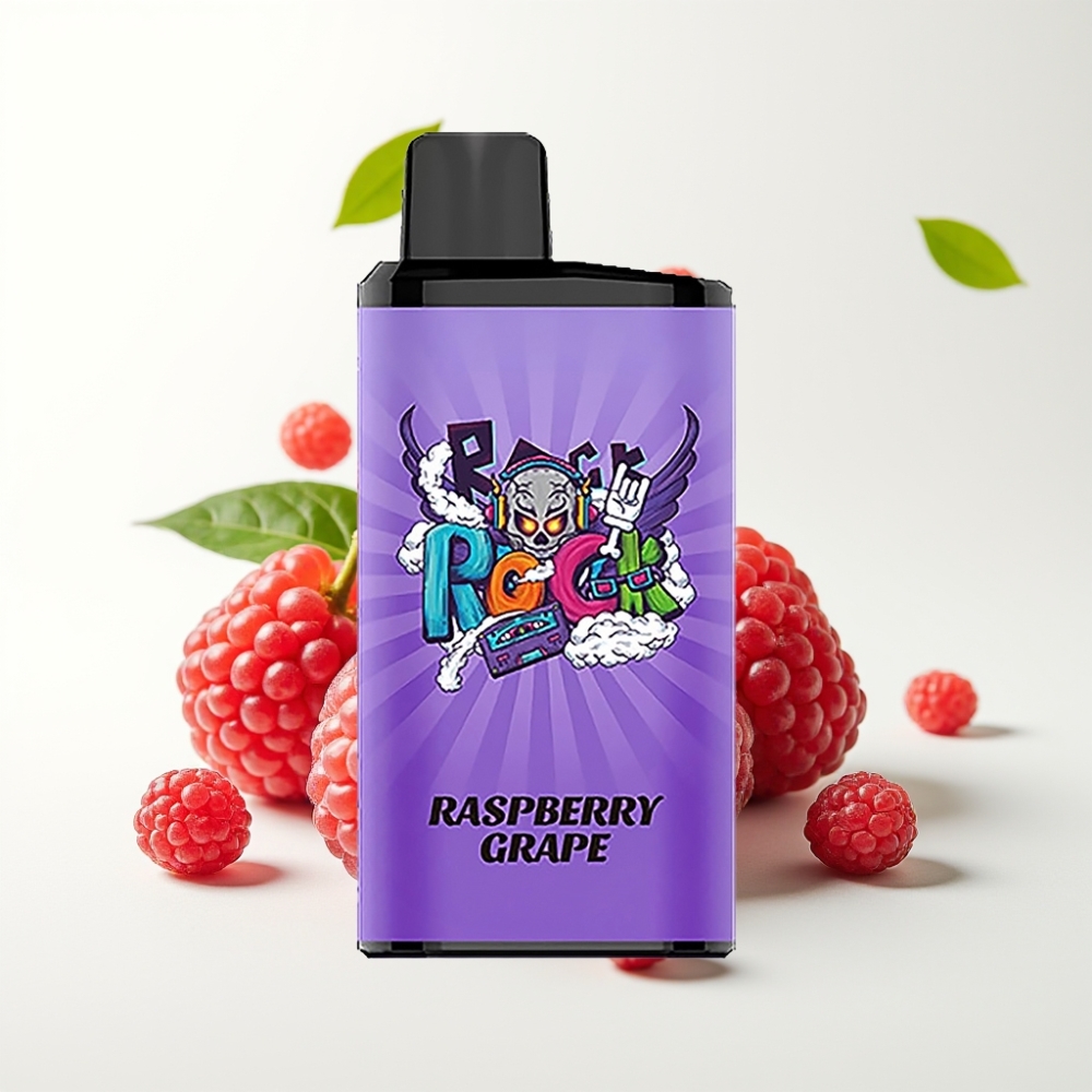 IGET Bar Pro 10000 Puffs 44.1x22.5x96.5 mm 2000 mAh 1.2 Ohm Mesh PC+ALU Bringebær Drue