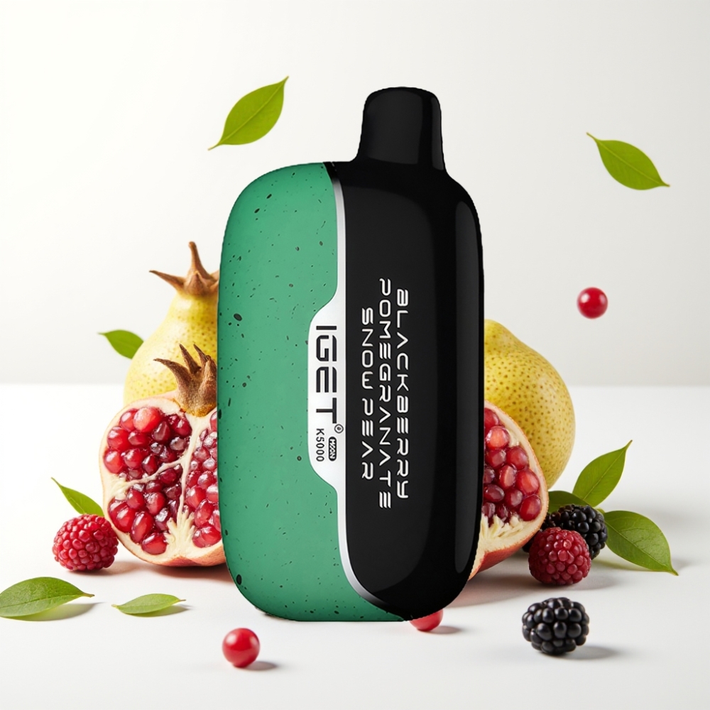 IGET Moon K5000 Puffs 81,5g Bjørnebær Granate Snøpære