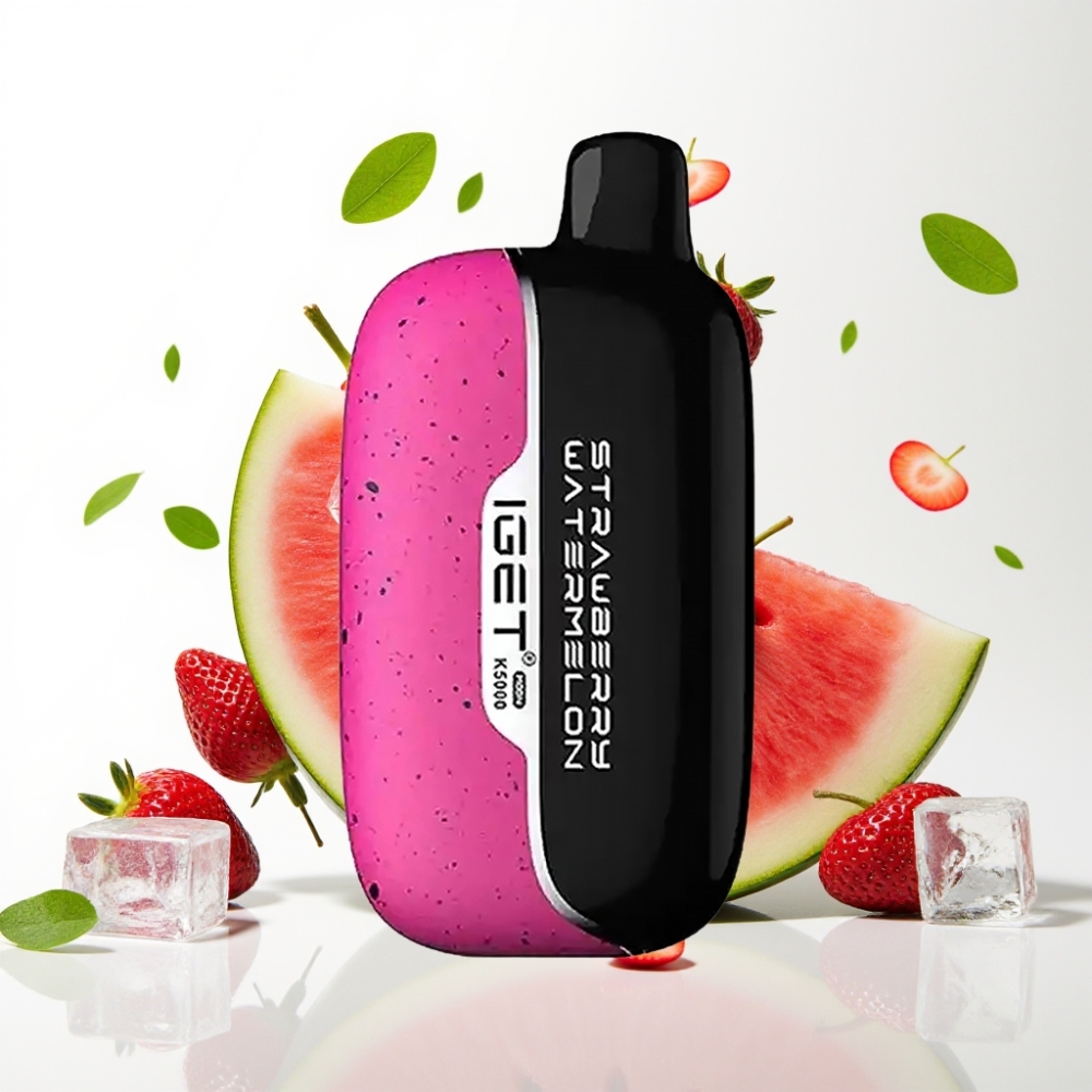IGET Moon K5000 Puffs 81,5g Jordbær Vannmelon Is PC 1,35 Ohm Mesh