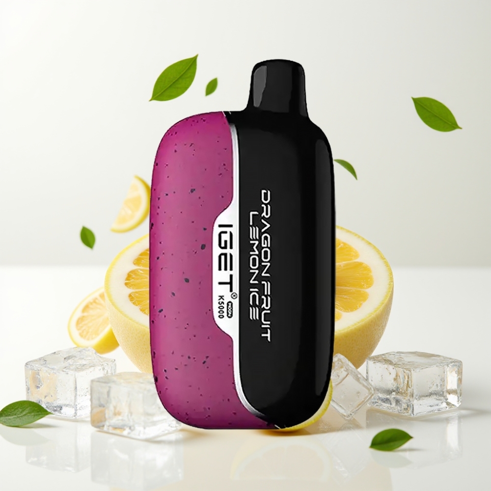 IGET Moon K5000 Puffs 81.5g PC 1.35 Ohm 49.5x25.3x99.4mm Dragefrukt Sitron Is