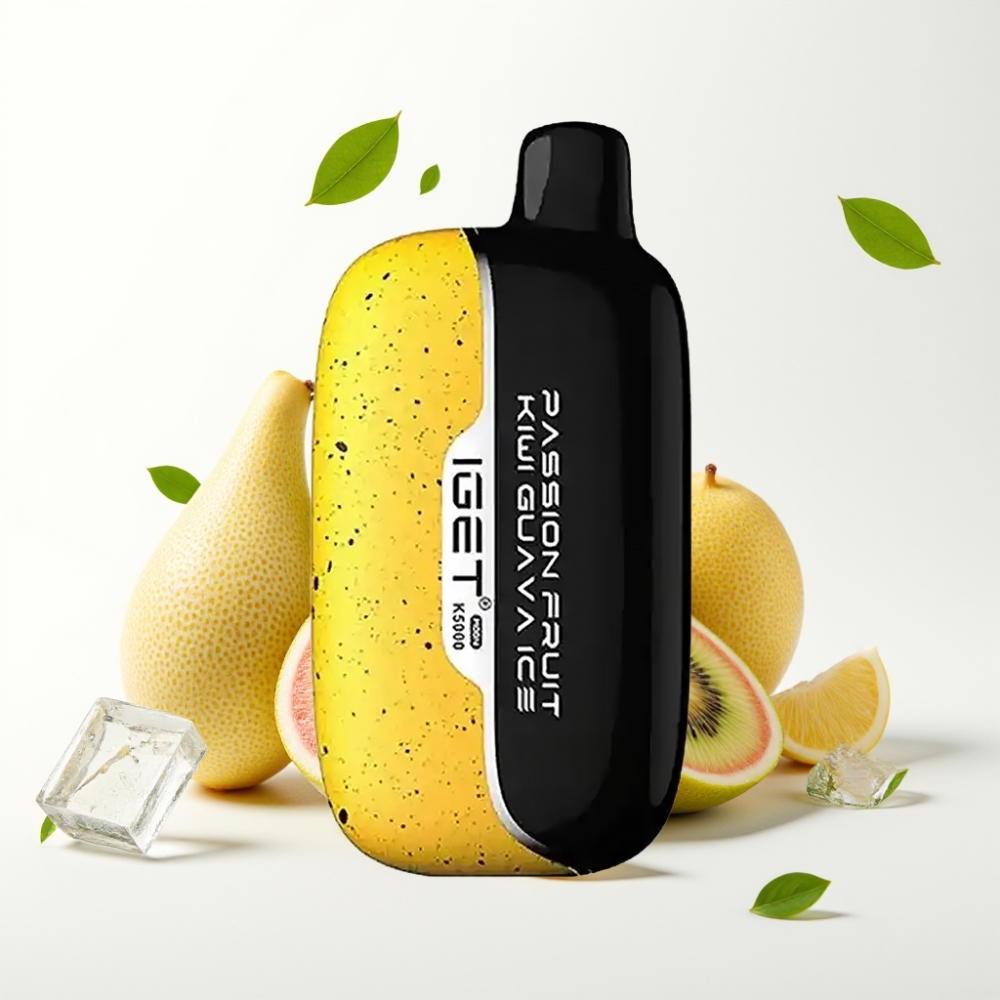 IGET Moon K5000 Puffs PC 1.35 Ohm Pasjonsfrukt Kiwi Guava Is