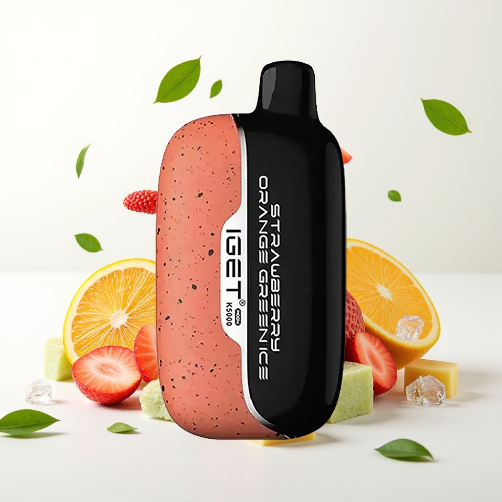 IGET Moon K5000 Puffs PC 81.5g 1.35Ohm Jordbær Appelsin Grønn Is