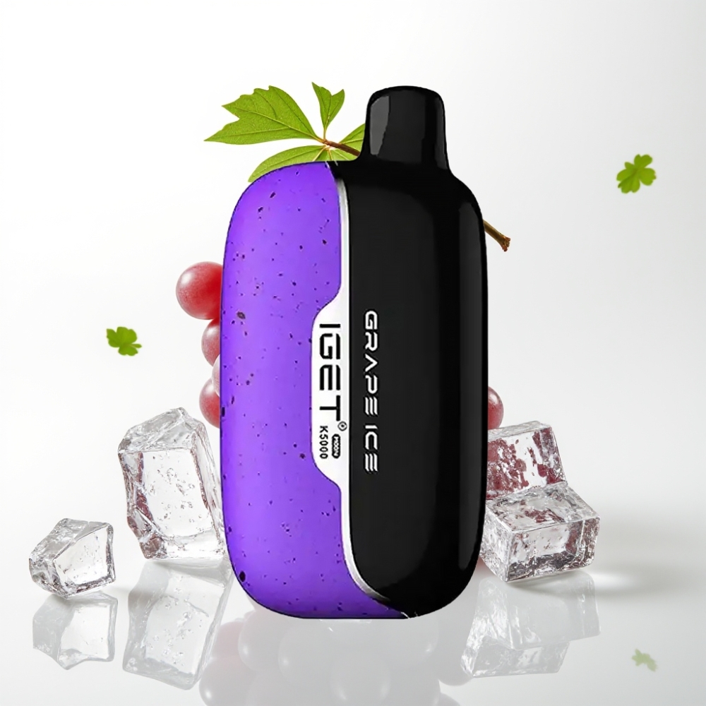 IGET Moon K5000 Puffs PC Grape Is 81.5g 49.5x25.3x99.4mm 1.35 Ohm
