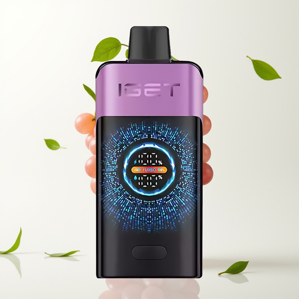 IGET ONE 12000 Puffs 2700 mAh Stor Bøyd Fargeskjerm Chupa Chups Drue