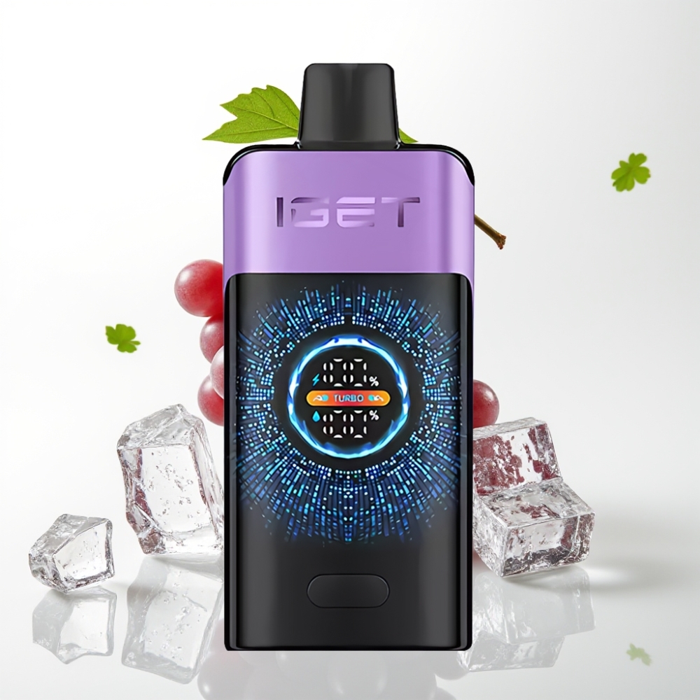 IGET ONE 12000 Puffs 2700 mAh Stor Buet Fargeskjerm Drueis