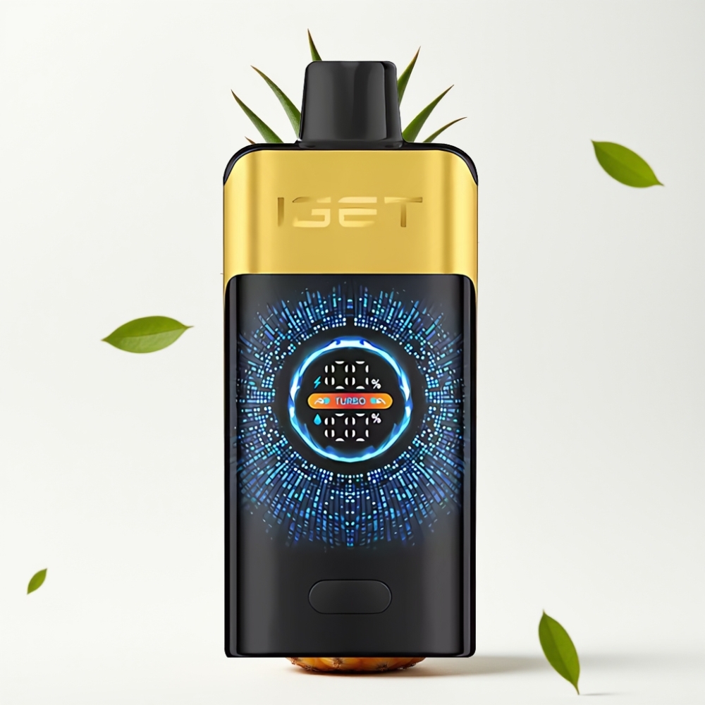 IGET ONE 12000 Puffs 2700 mAh Stor Buet Fargeskjerm Kiwi Ananas