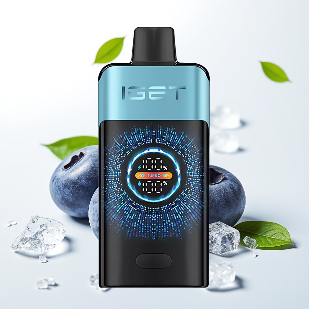 IGET ONE 12000 Puffs 2700 mAh Stor Fargeskjerm Blåbær Is