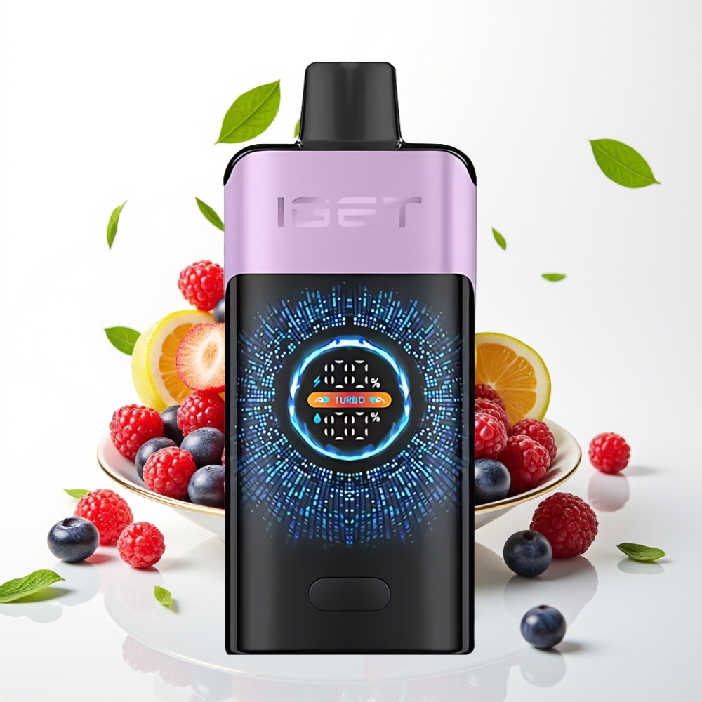 IGET ONE 12000 Puffs 2700 mAh Storskjerm Blandede Bær Is Disposable Vape