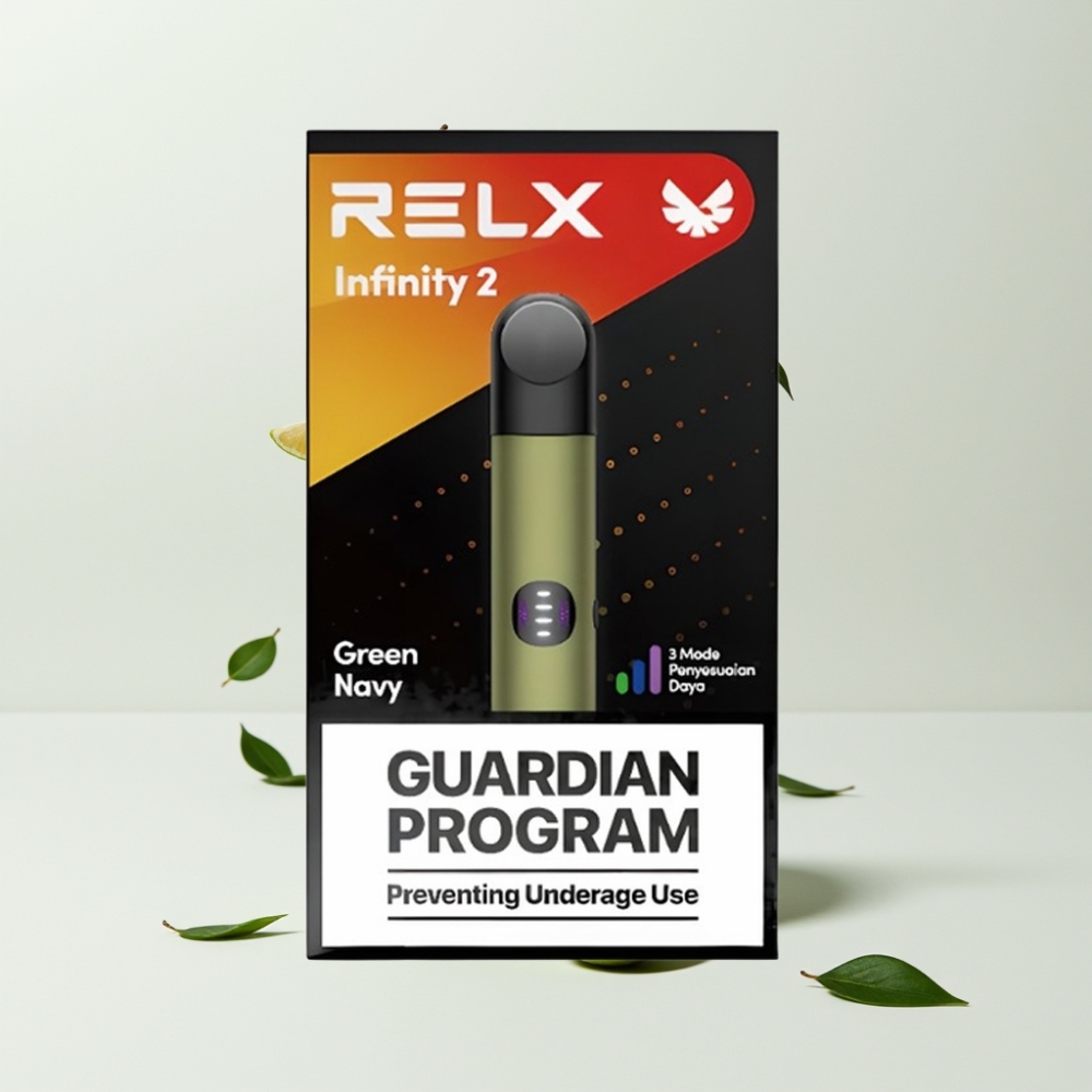 RELX Infinity 2 650 puffer metallisk design Grønnmarine