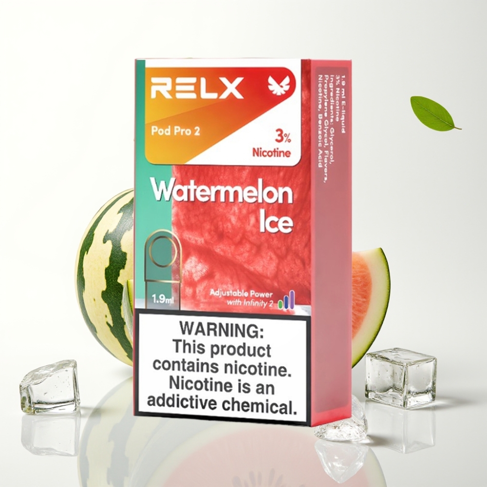 RELX Pod Pro 2 600 Puffs 3% Nikotin 1,9ml Vannmelon Is