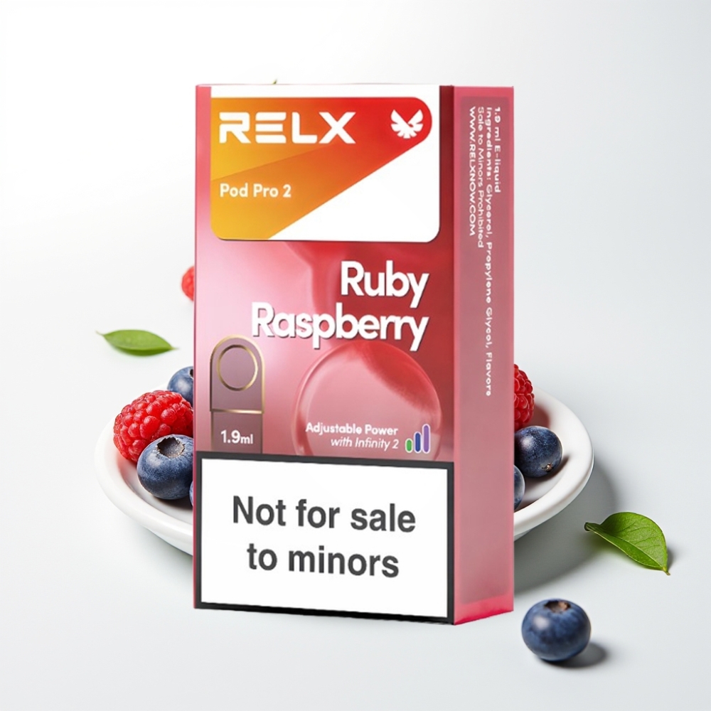 RELX Pod Pro 2 600 Puffs Blåbringebær 0% Nikotin 1.9ml