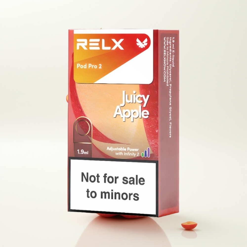 RELX Pod Pro 2 600 puffs 0% nikotin 1.9ml Søt Eple