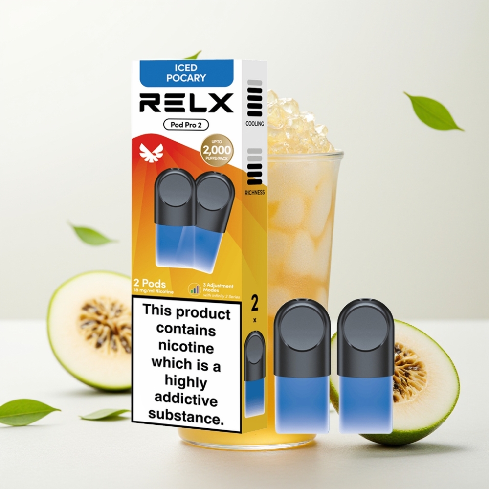 RELX Pod Pro 2 600 puffs 1,9ml 1,8% Nikotin Drikke-Iset Pocary