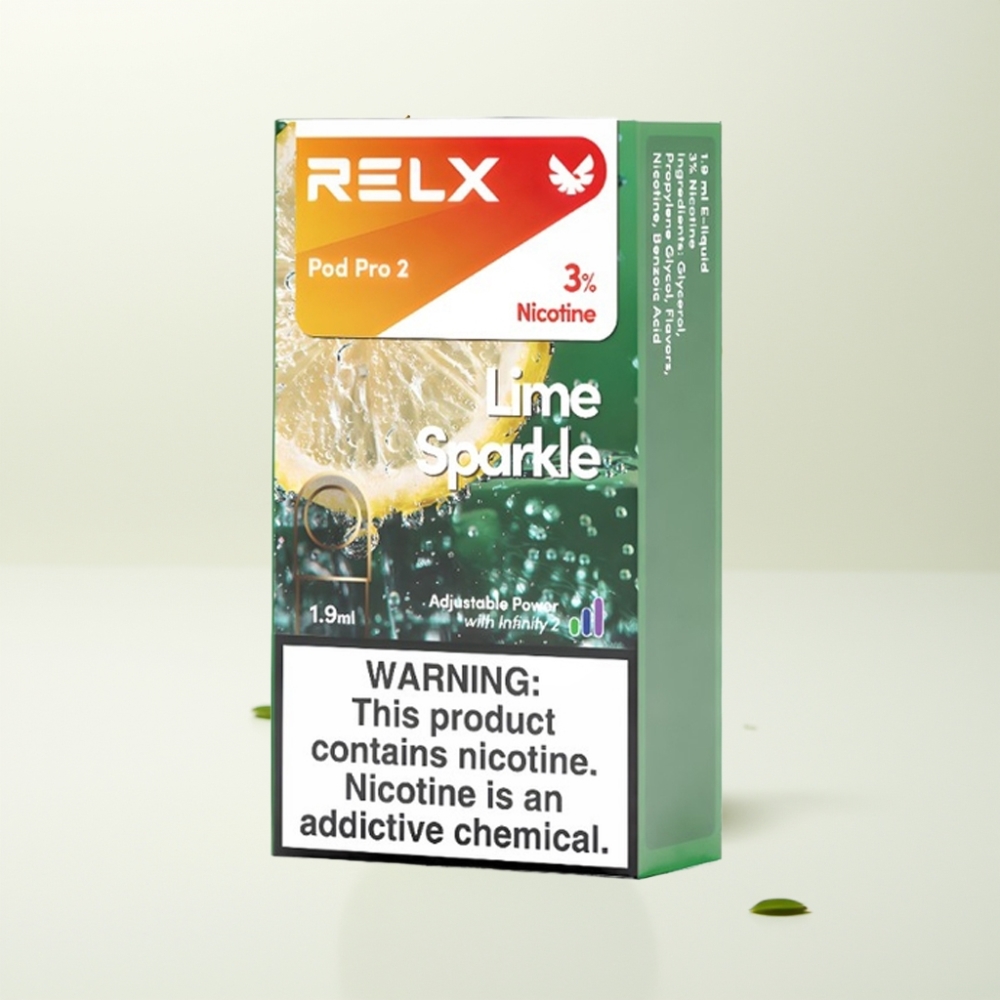 RELX Pod Pro 2 600 puffs 1.9ml 3% Lime Glitre