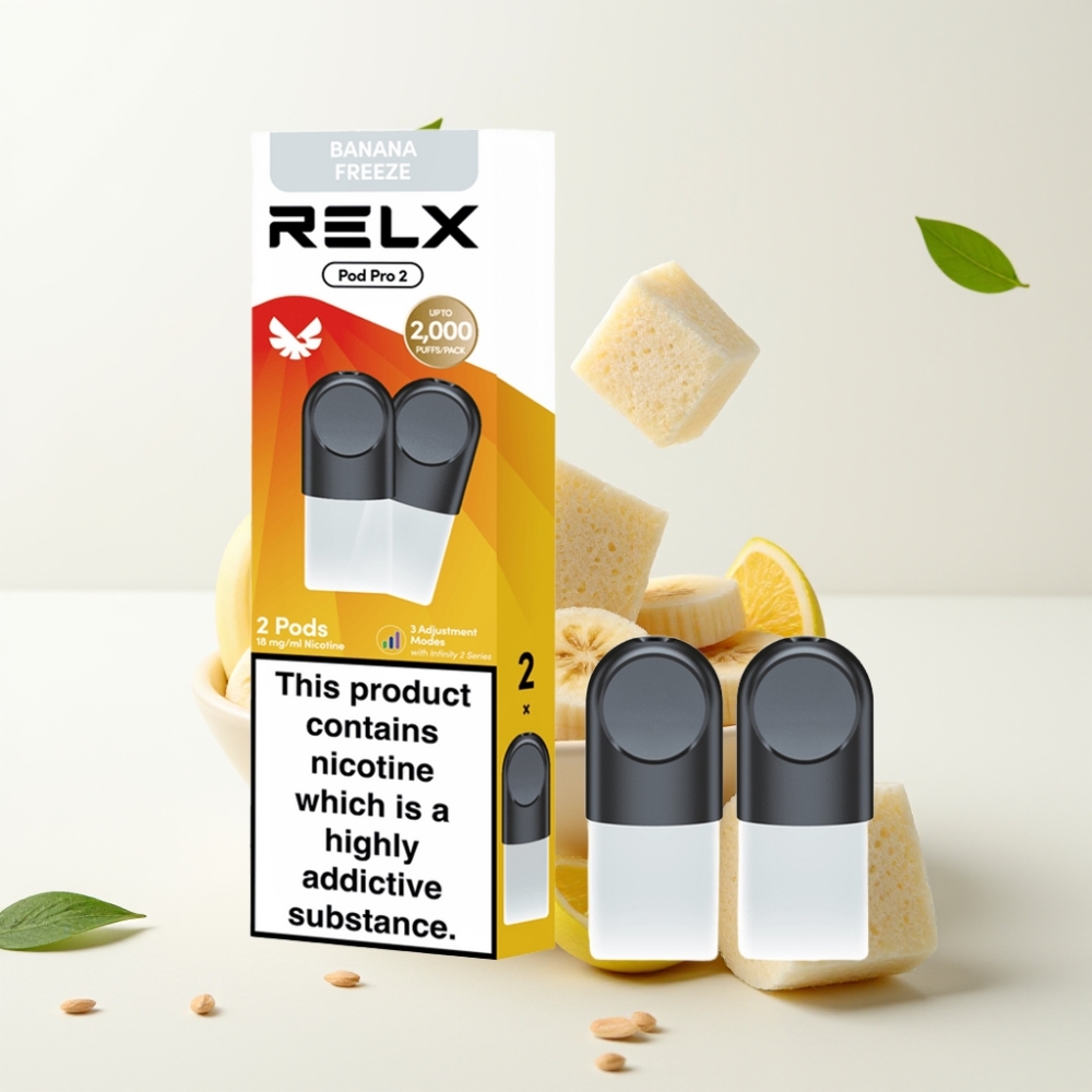 RELX Pod Pro 2 600 puffs 1,9ml Dessert-Bananfrys 1,8%