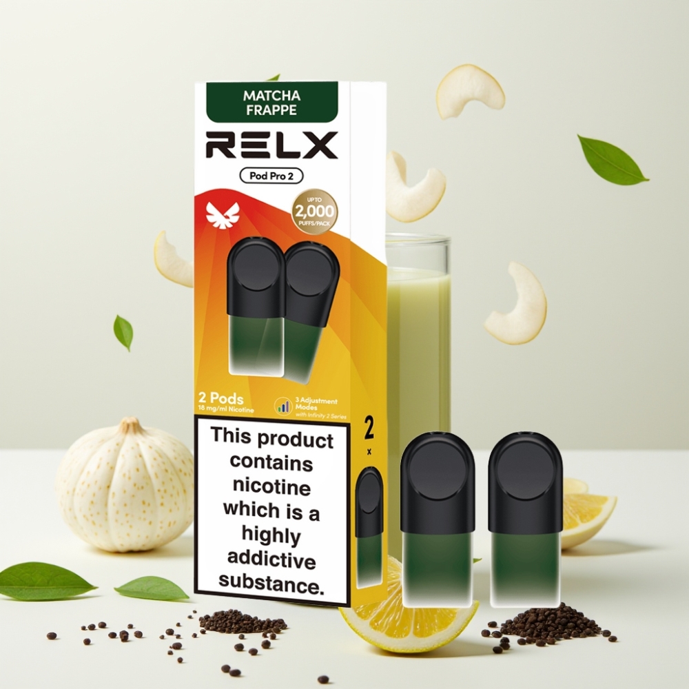 RELX Pod Pro 2 600 puffs 1,9ml Matcha Frappe Te