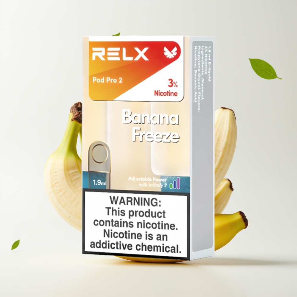 RELX Pod Pro 2 600 puffs 3% nikotin 1.9ml Bananfrys