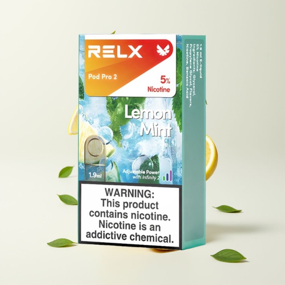 RELX Pod Pro 2 600 puffs 5% nikotin 1.9ml Sitronmynte