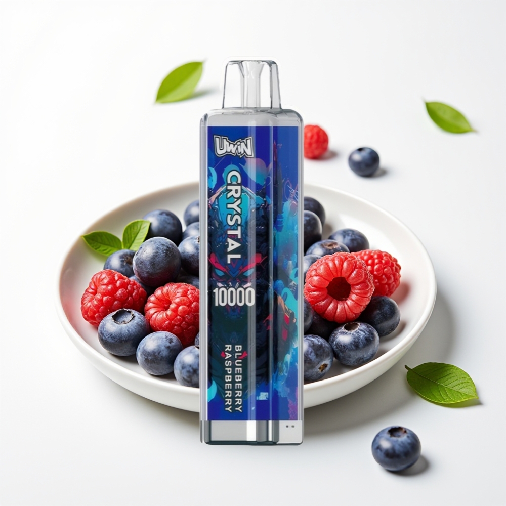 UWIN Crystal 10000 Puffs 18ml Blåbær Bringebær Type-C RGB
