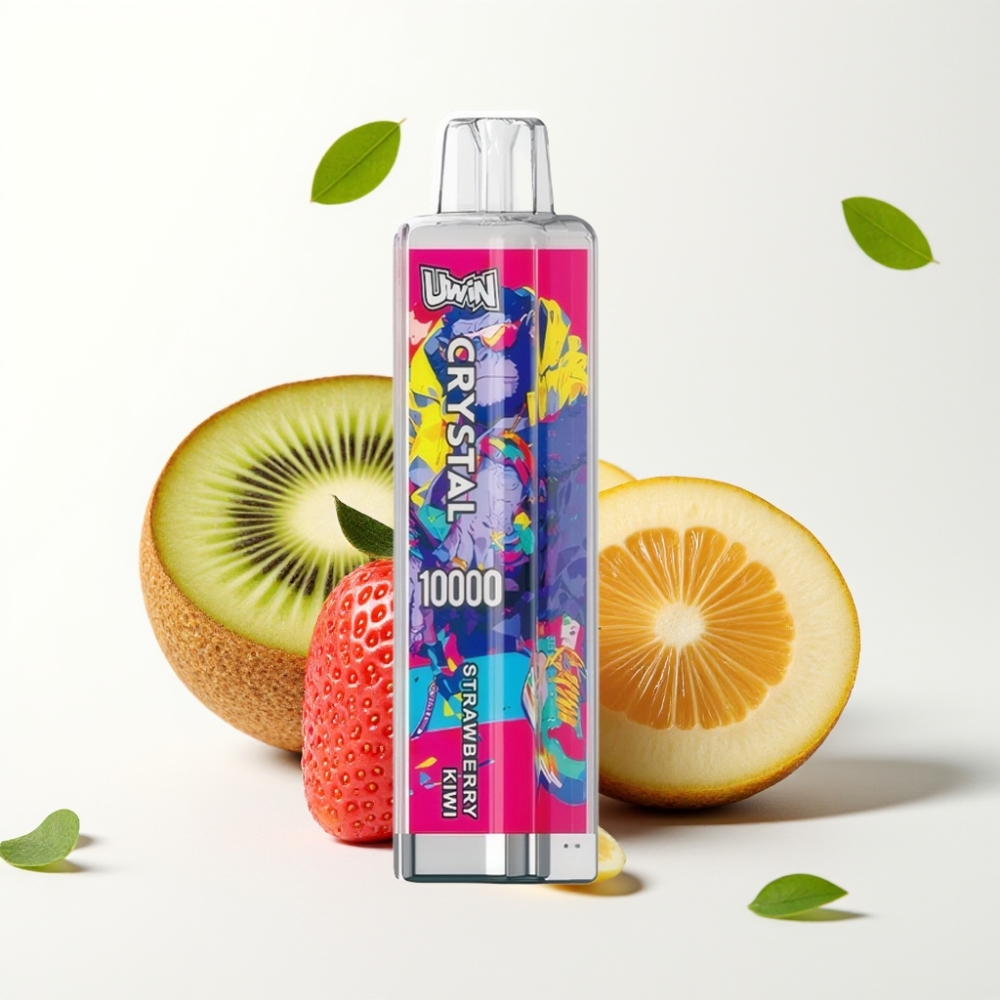UWIN Crystal 10000 Puffs 18ml Jordbær Kiwi Type-C RGB
