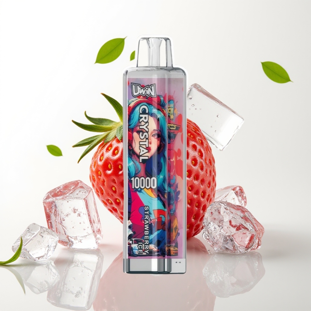 UWIN Crystal 10000 Puffs Jordbæris 18ml RGB 650mAh Type-C