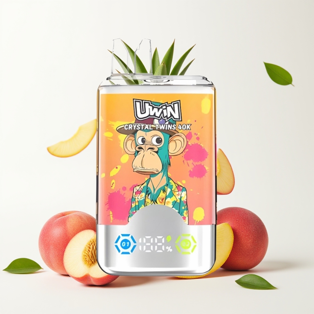 UWIN Crystal Twins 40000 Puffs 32ml Fersken Mango Ananas Red Bull 850mAh Type-C