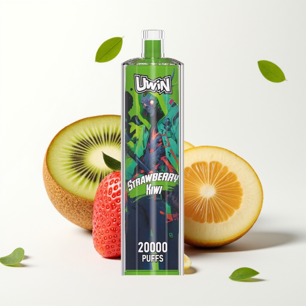 Uwin Shisha Hookah Crystal 20000 Puffs 22ml Jordbær Kiwi Type-C Mesh Coil