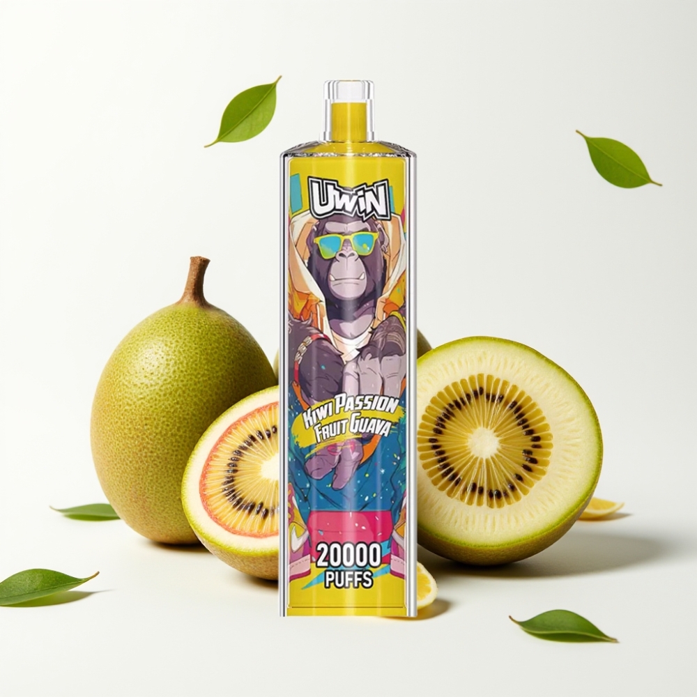 Uwin Shisha Hookah Crystal 20000 Puffs 22ml Type-C Mesh Kiwi Pasjonsfrukt Guava