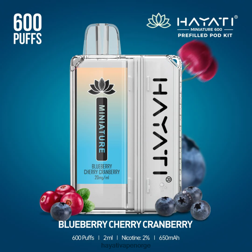 Hayati Miniature 600 podsett HB440031 blåbær kirsebær tranebær Hayati norge