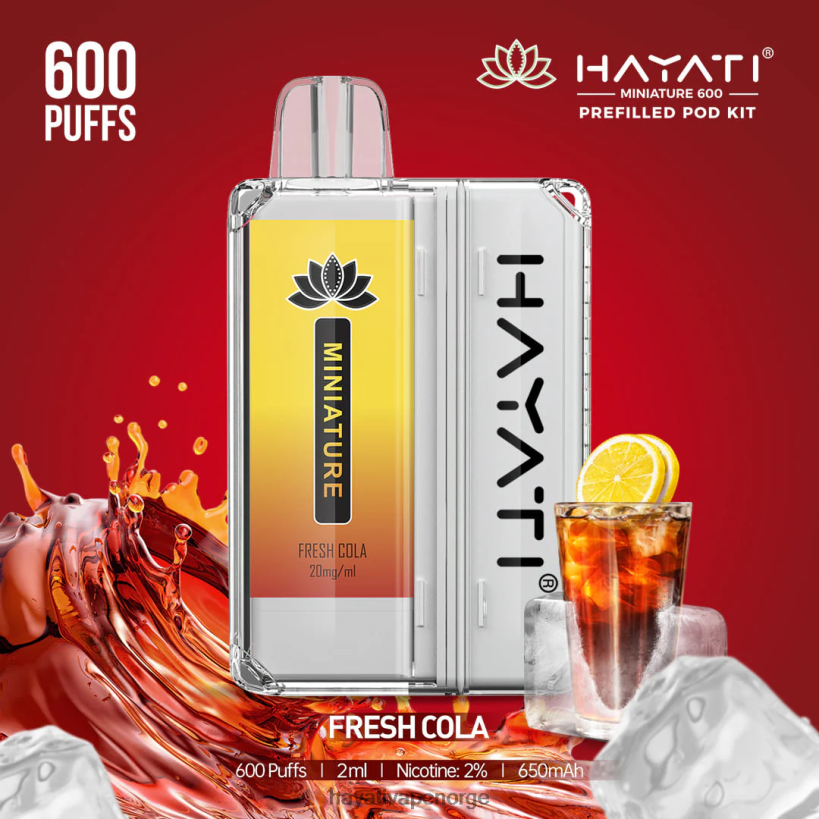 Hayati Miniature 600 podsett HB440035 fersk cola Hayati vape near me