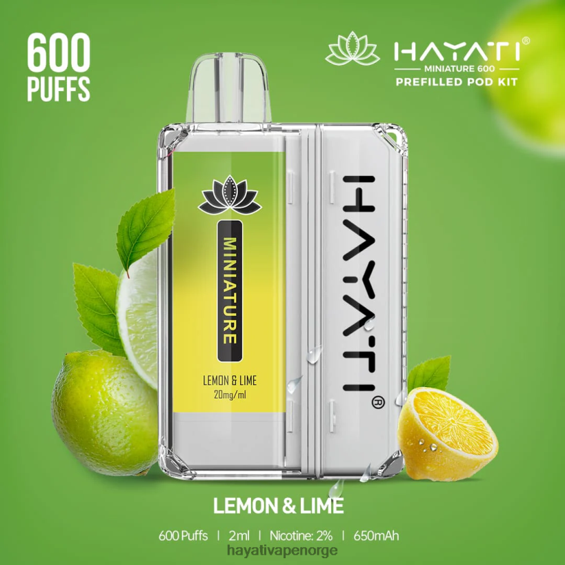 Hayati Miniature 600 podsett HB440039 sitron lime Hayati flavour vapes